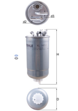 KL 147/1D Palivový filter MAHLE