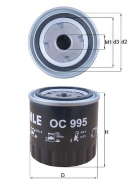 OC 995 Olejový filter MAHLE