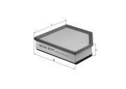 LX 1593/2 Vzduchový filter MAHLE