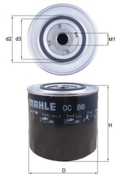OC 86 Olejový filter MAHLE
