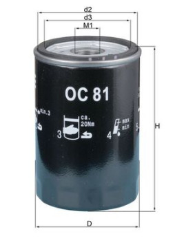 OC 81 Olejový filter MAHLE