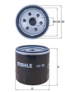 OC 90 Olejový filter MAHLE