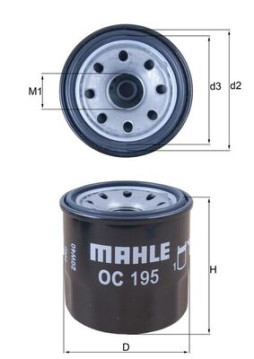 OC 195 Olejový filter MAHLE