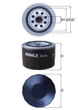 OC 384 Olejový filtr MAHLE