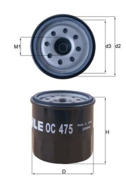 OC 475 Olejový filter MAHLE