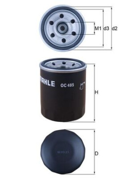 OC 495 Olejový filter MAHLE