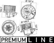 AB 149 000P Vnútorný ventilátor PREMIUM LINE MAHLE