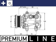 ACP 1099 000P Kompresor klimatizácie PREMIUM LINE MAHLE