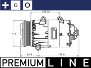 ACP 1331 000P Kompresor klimatizácie PREMIUM LINE MAHLE