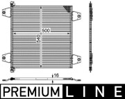 AC 121 000P Kondenzátor klimatizácie PREMIUM LINE MAHLE