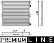 AC 125 000P Kondenzátor klimatizácie PREMIUM LINE MAHLE