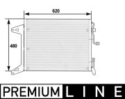 AC 280 000P Kondenzátor klimatizácie PREMIUM LINE MAHLE