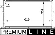 AC 296 000P Kondenzátor klimatizácie PREMIUM LINE MAHLE