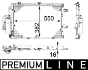 AC 335 000P Kondenzátor klimatizácie PREMIUM LINE MAHLE