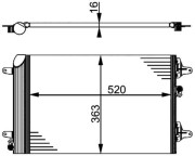 AC 358 000P Kondenzátor klimatizácie PREMIUM LINE MAHLE