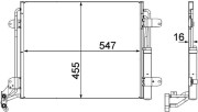 AC 454 000P Kondenzátor klimatizácie PREMIUM LINE MAHLE