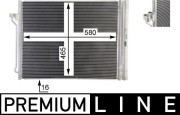 AC 463 000P Kondenzátor klimatizácie PREMIUM LINE MAHLE