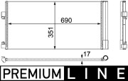 AC 486 000P Kondenzátor klimatizácie PREMIUM LINE MAHLE