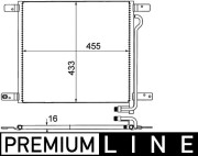 AC 521 000P Kondenzátor klimatizácie PREMIUM LINE MAHLE
