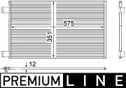 AC 569 000P Kondenzátor klimatizácie PREMIUM LINE MAHLE