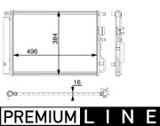 AC 62 000P Kondenzátor klimatizácie PREMIUM LINE MAHLE