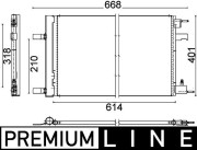 AC 637 000P Kondenzátor klimatizácie PREMIUM LINE MAHLE