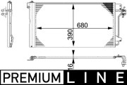 AC 672 000P Kondenzátor klimatizácie PREMIUM LINE MAHLE