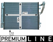 AC 709 000P Kondenzátor klimatizácie PREMIUM LINE MAHLE