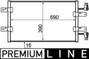 AC 723 000P Kondenzátor klimatizácie PREMIUM LINE MAHLE