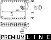 AE 89 000P Výparník klimatizácie PREMIUM LINE MAHLE