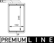 AH 144 000P Výmenník tepla vnútorného kúrenia PREMIUM LINE MAHLE