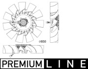 CFF 507 000P Ventilátor chladenia motora PREMIUM LINE MAHLE