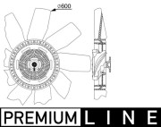CFF 511 000P Ventilátor chladenia motora PREMIUM LINE MAHLE