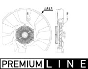 CFF 521 000P Ventilátor chladenia motora PREMIUM LINE MAHLE