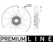 CFF 522 000P Ventilátor chladenia motora PREMIUM LINE MAHLE