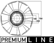 CFW 54 000P Koleso ventilátora chladenia motora PREMIUM LINE MAHLE
