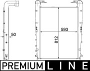 CI 177 000P Chladič plniaceho vzduchu PREMIUM LINE MAHLE