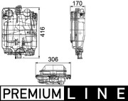 CRT 102 000P Vyrovnávacia nádobka chladiacej kvapaliny PREMIUM LINE MAHLE