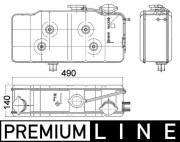 CRT 36 000P Vyrovnávacia nádobka chladiacej kvapaliny PREMIUM LINE MAHLE