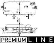 CRT 45 000P Vyrovnávacia nádobka chladiacej kvapaliny PREMIUM LINE MAHLE