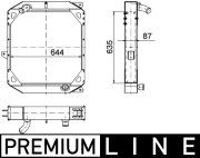 CR 1554 000P Chladič motora PREMIUM LINE MAHLE