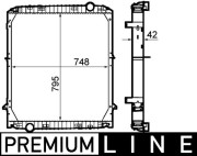 CR 1912 000P Chladič motora PREMIUM LINE MAHLE