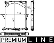 CR 1915 000P Chladič motora PREMIUM LINE MAHLE