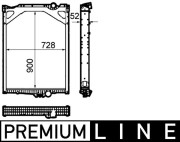 CR 1921 000P Chladič motora PREMIUM LINE MAHLE