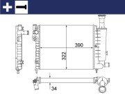 CR 491 000S Chladič motora Installation guide MAHLE