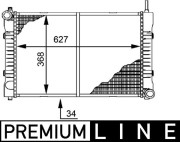 CR 676 000P Chladič motora PREMIUM LINE MAHLE