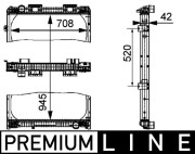 CR 707 000P Chladič motora PREMIUM LINE MAHLE
