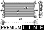 CR 808 000P Chladič motora PREMIUM LINE MAHLE
