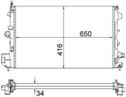 CR 835 001S Chladič motora Installation guide MAHLE