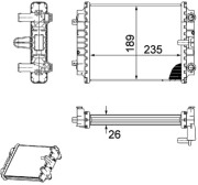 CR 913 000P Chladič motora PREMIUM LINE MAHLE